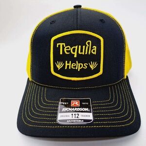 Tequila helps out black on yellow SnapBack mesh patch